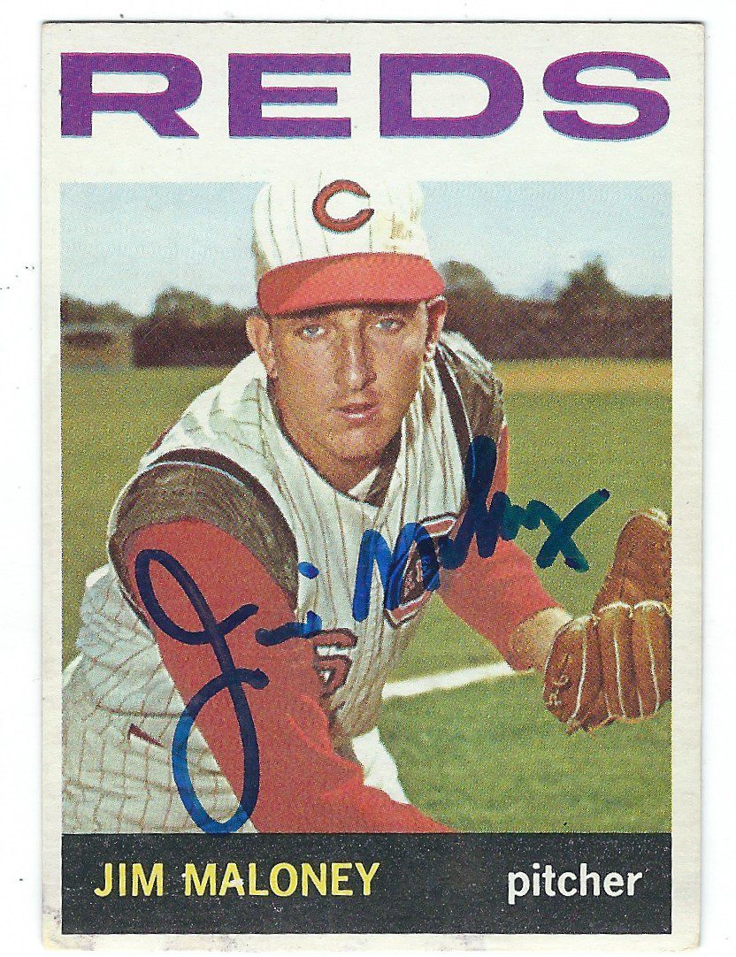 Autographed JIM MALONEY 1964 Topps Card