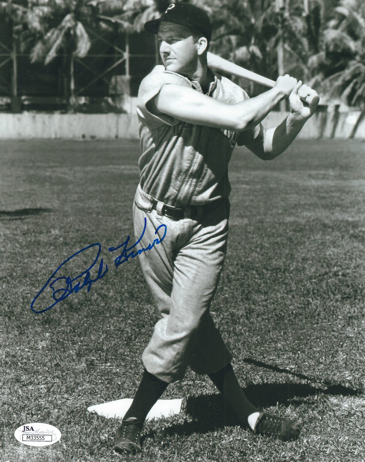 Autographed RALPH KINER 8x10 Pittsburgh Pirates Photo JSA