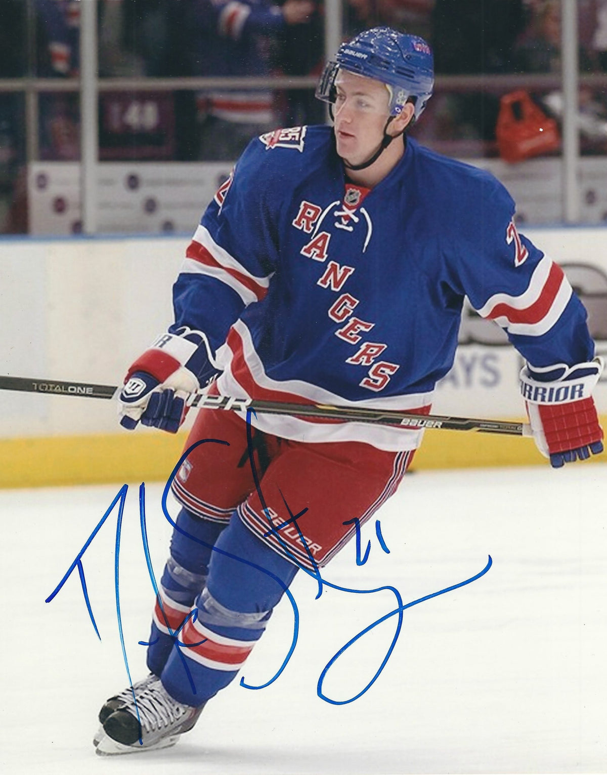 Autographed DEREK STEPAN New York Rangers 8x10 photo