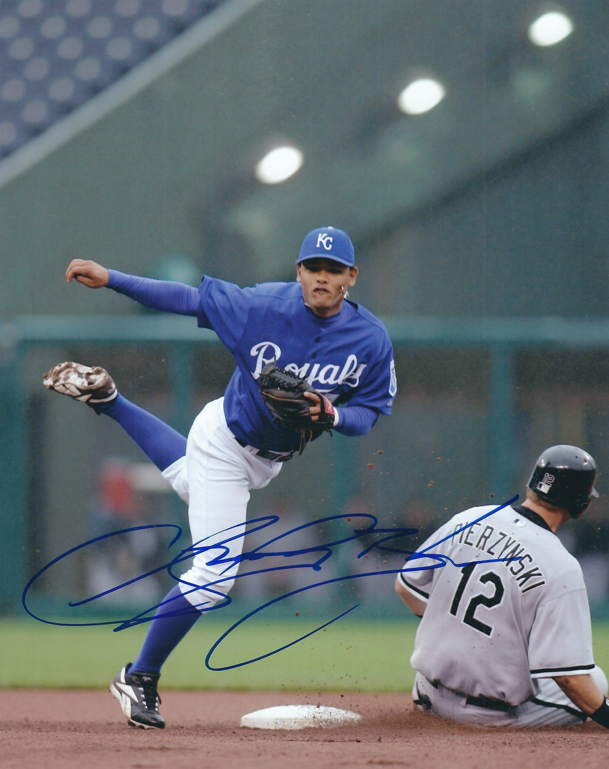 AUTOGRAPHED ANDRES BLANCO 8X10 Kansas City Royals Photo