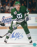 Autographed BOBBY HOLIK 8X10 Hartford Whalers Photo