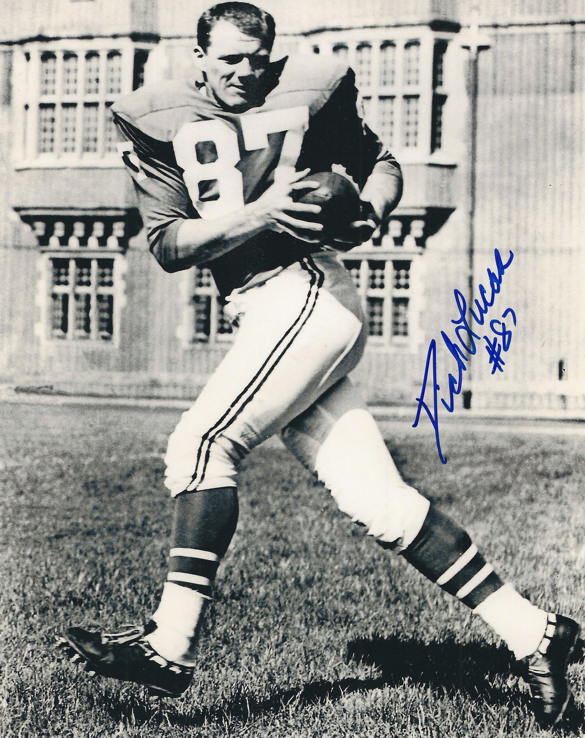 Autographed DICK LUCAS 8X10 Philadelphia Eagles Photo
