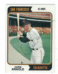 Autographed CHRIS ARNOLD 1974 Topps Card