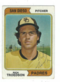 Autographed RICH TROEDSON San Diego Padres 1974 Topps Card