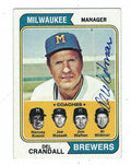 Autographed AL WIDMAR 1974 Topps Card