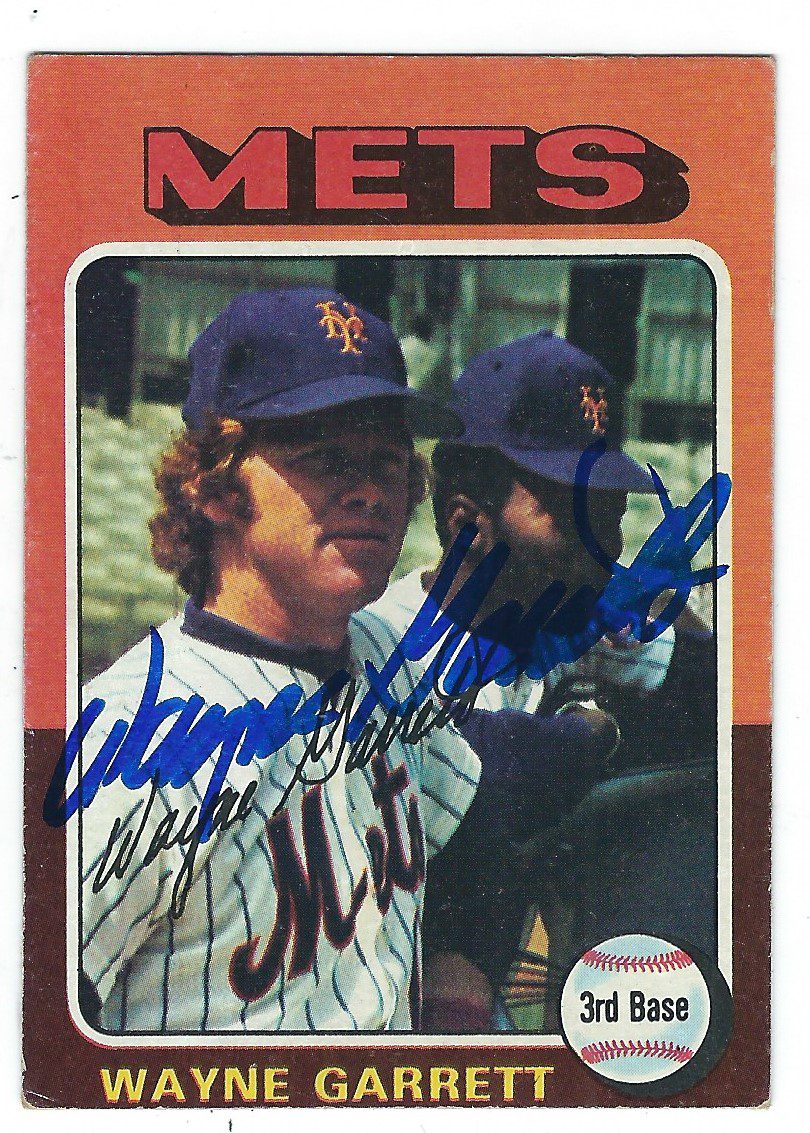 Autographed WAYNE GARRETT 1975 Topps Card