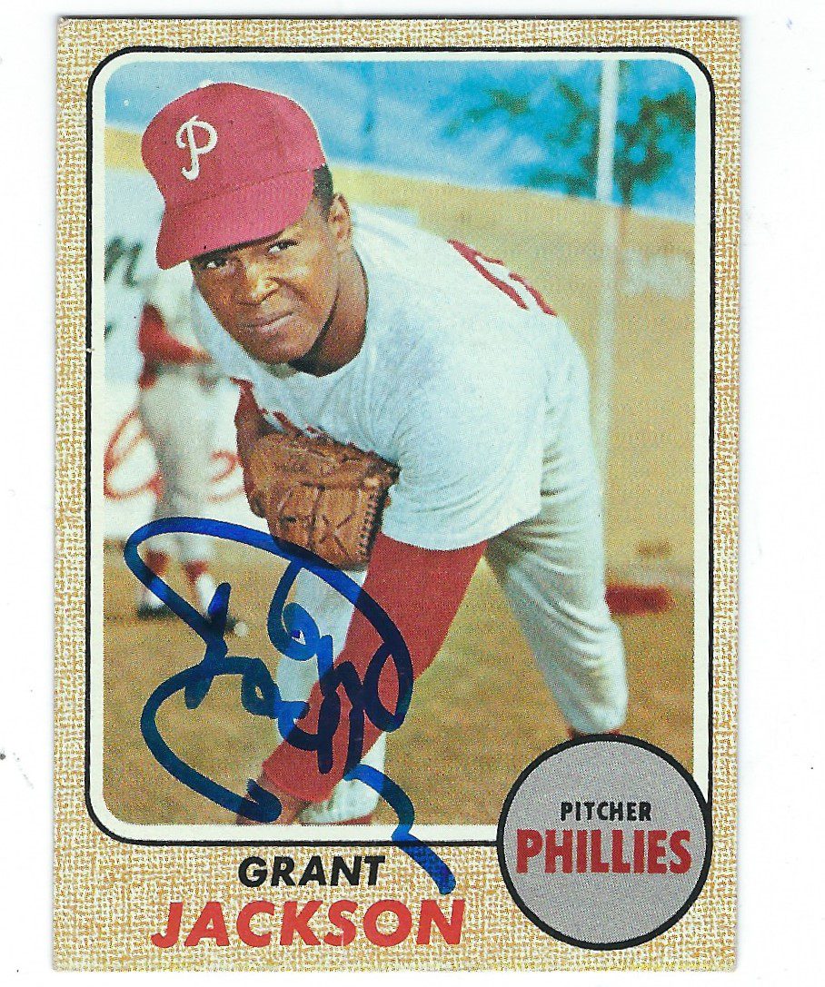 Autographed GRANT JACKSON 1968 Topps Card