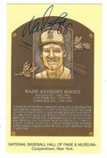 Autographed Wade Boggs Hall of Fame Gold Plaque