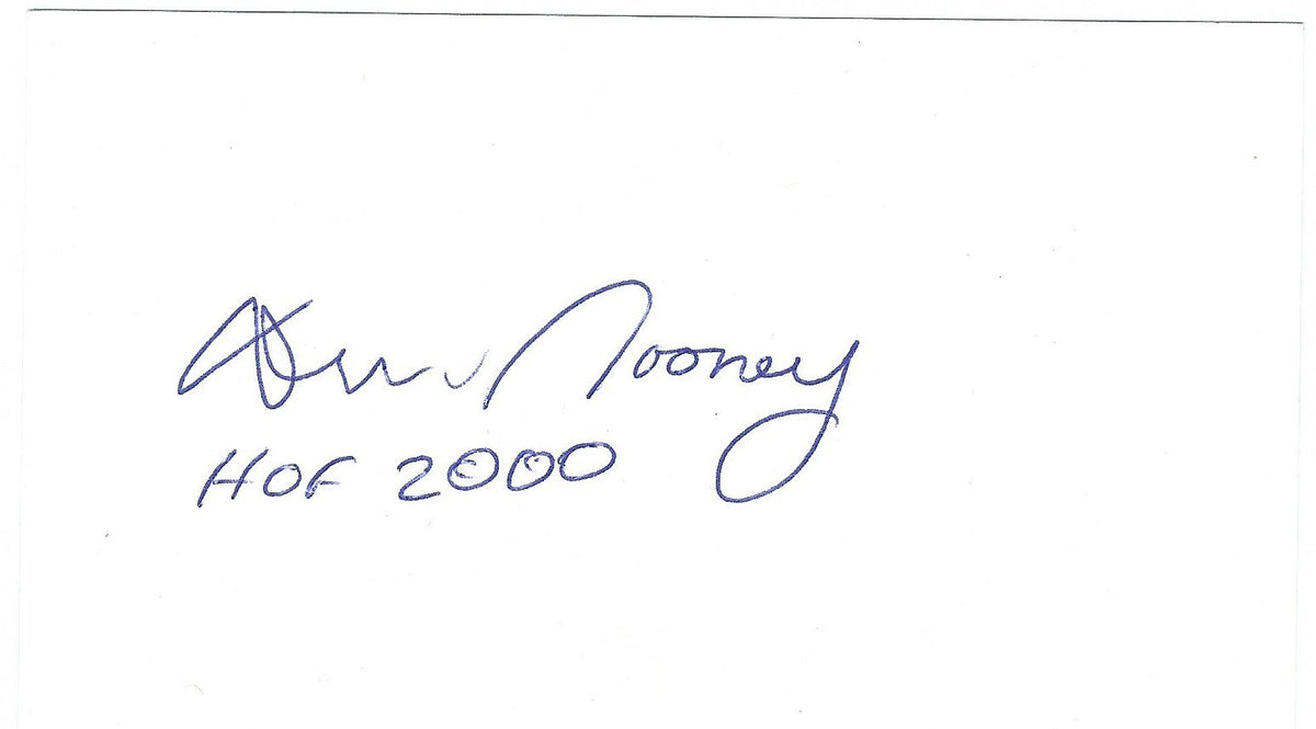 Autographed DAN ROONEY 3X5  Index Card