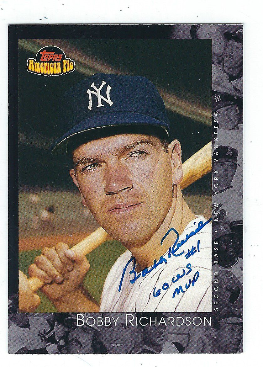 Autographed BOBBY RICHARDSON 2001 TOPPS AMERICAN PIE CARD