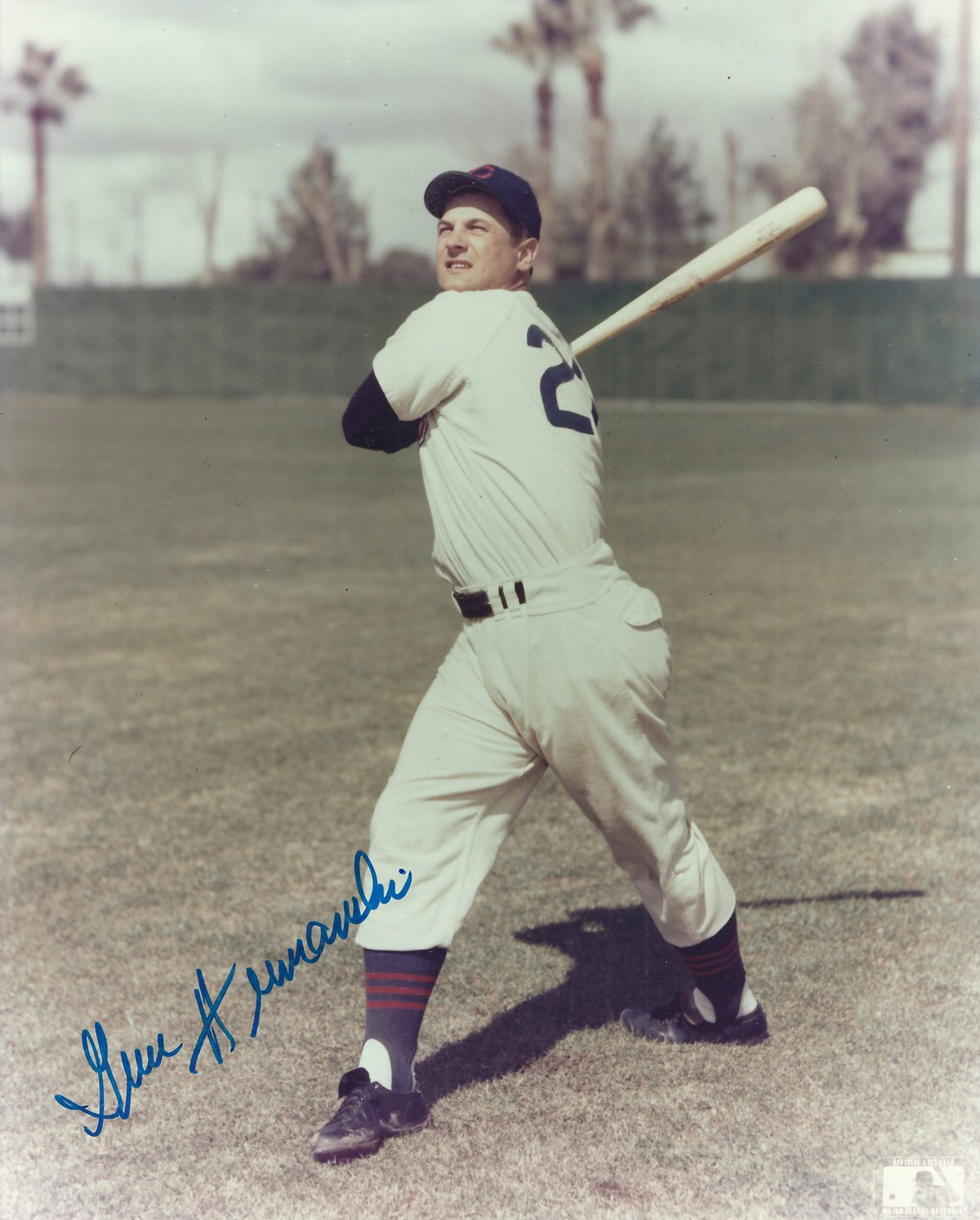 AUTOGRAPHED GENE HERMANSKI 8X10 Chicago Cubs Photo