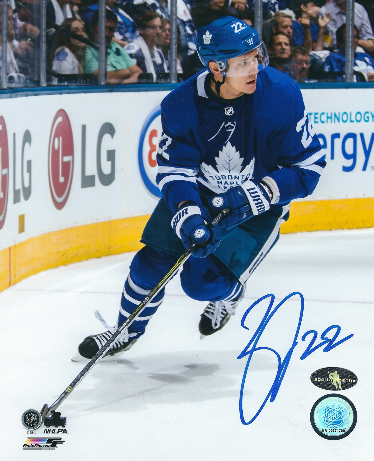 Autographed NIKITA ZAITSEV 8X10 Toronto Maple Leafs photo