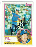 Autographed DAVE EDLER 1983 Topps Card