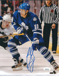 AUTOGRAPHED RON FRANCIS 8X10 Toronto Maple Leafs Photo JSA