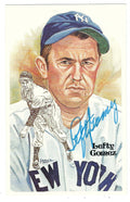 Autographed LEFTY GOMEZ Perez-Steele Post Card