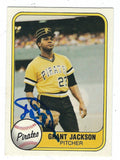 Autographed GRANT JACKSON 1981 Fleer Card