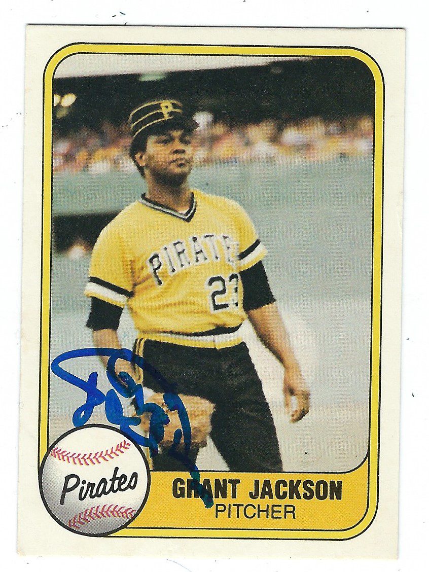 Autographed GRANT JACKSON 1981 Fleer Card