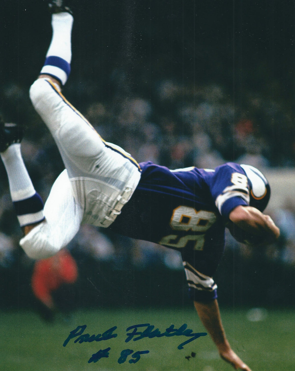 Autographed Paul Flatley  8X10  Minnesota Vikings Photo