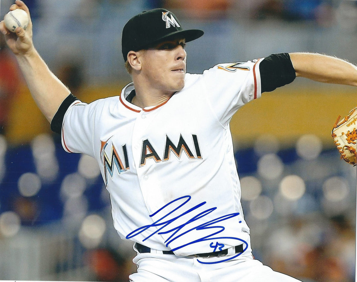 AUTOGRAPHED JEFF BRIGHAM 8X10 Miami Marlins Photo