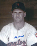 AUTOGRAPHED DAN DOBBEK 8X10 Washington Senators