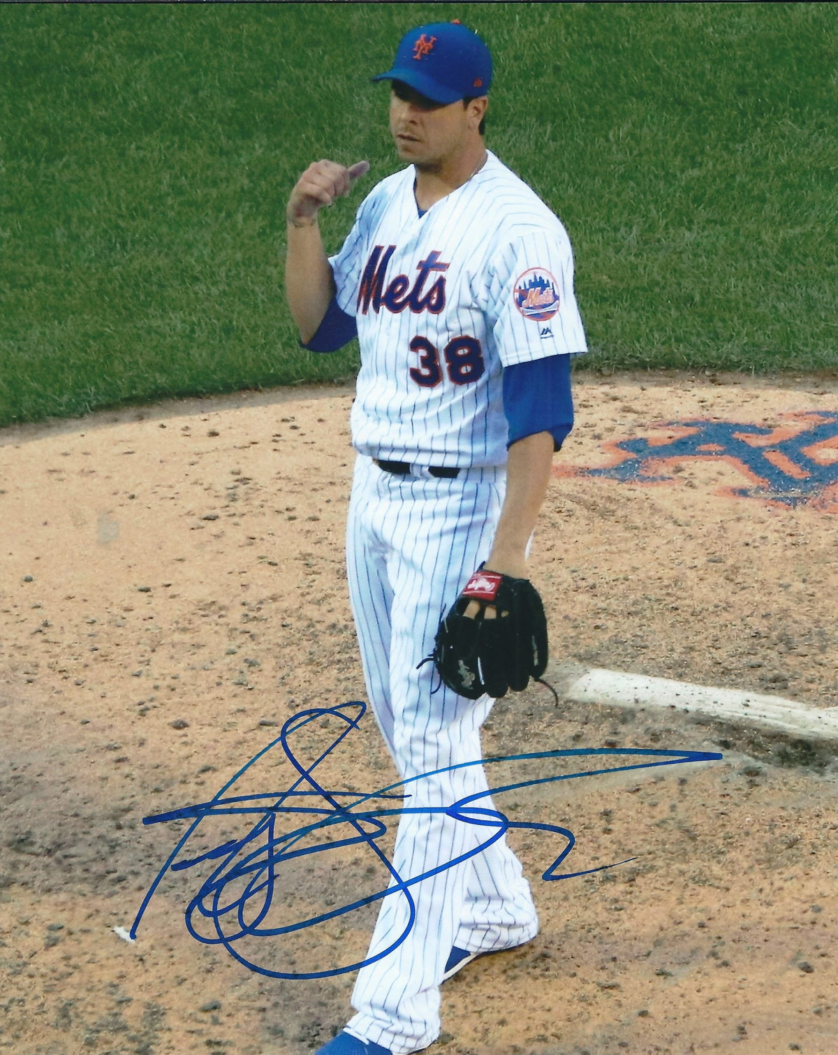 Autographed ANTHONY SWARZAK 8X10 New York Mets photo
