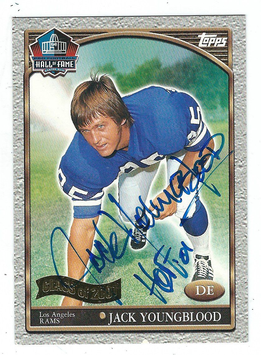 JACK YOUNGBLOOD  Autographed 2001 Topps Hall of Fame Card
