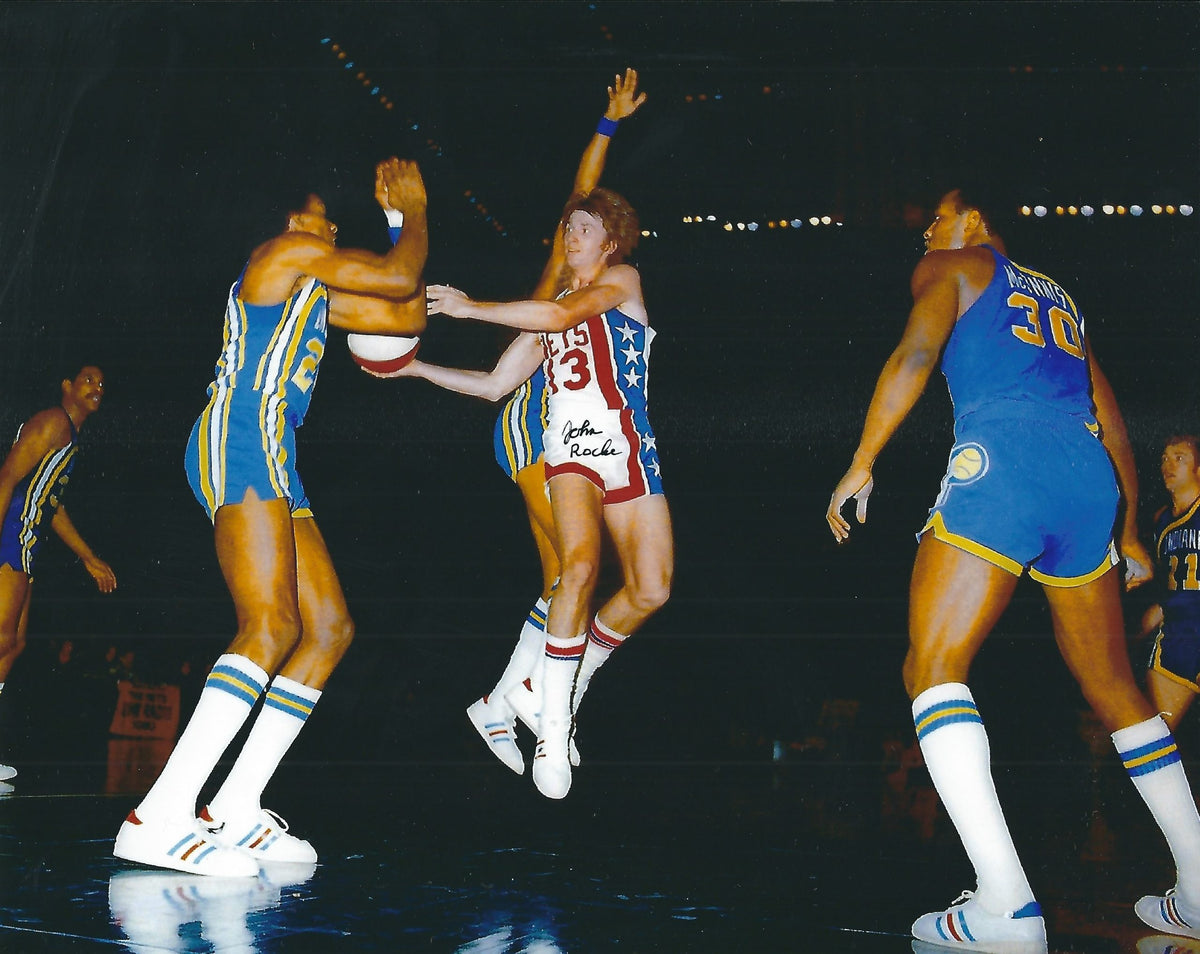 Autographed JOHN ROCHE 8X10 New York Nets Photo