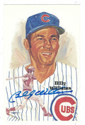Autographed BILLY WILLIAMS Perez-Steele Post Card
