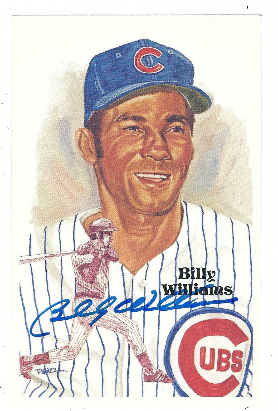 Autographed BILLY WILLIAMS Perez-Steele Post Card
