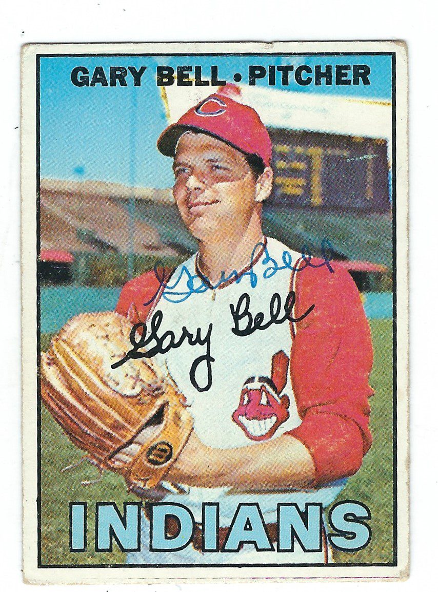 Autographed GARY BELL Cleveland Indians 1967 Topps Card
