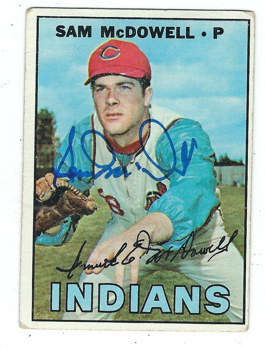Autographed SAM MCDOWELL 1967 Topps Card