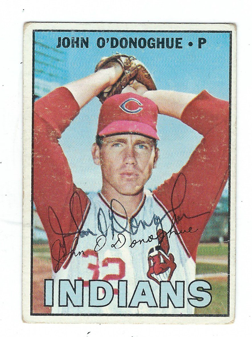 Autographed JOHN O'DONOGHUE 1967 Topps Card