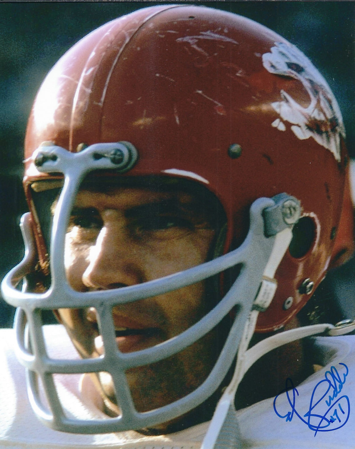 Autographed ED BUDDE 8x10 Kansas City Chiefs Photo