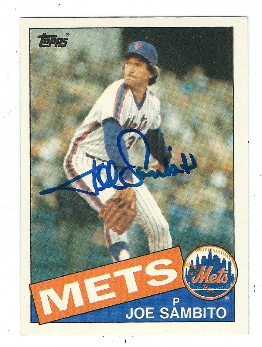 Autographed JOE SAMBITO 1985 Topps Card