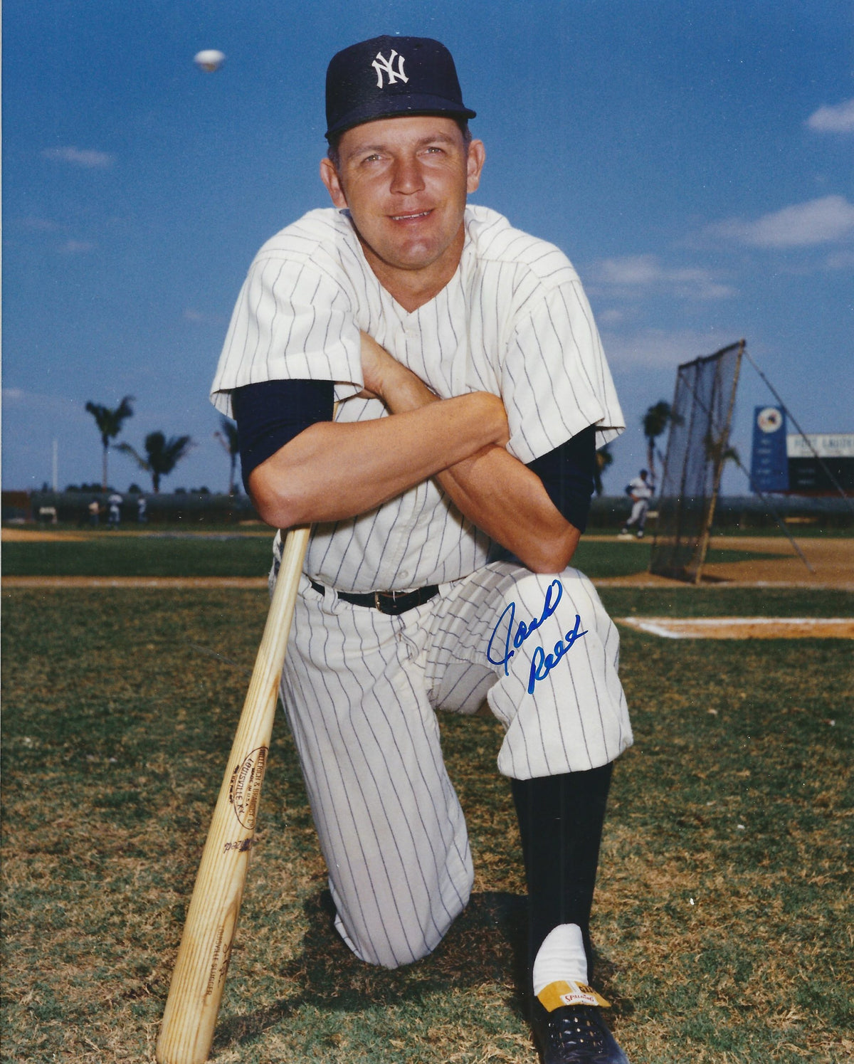 AUTOGRAPHED JACK REED 8X10 New York Yankees Photo
