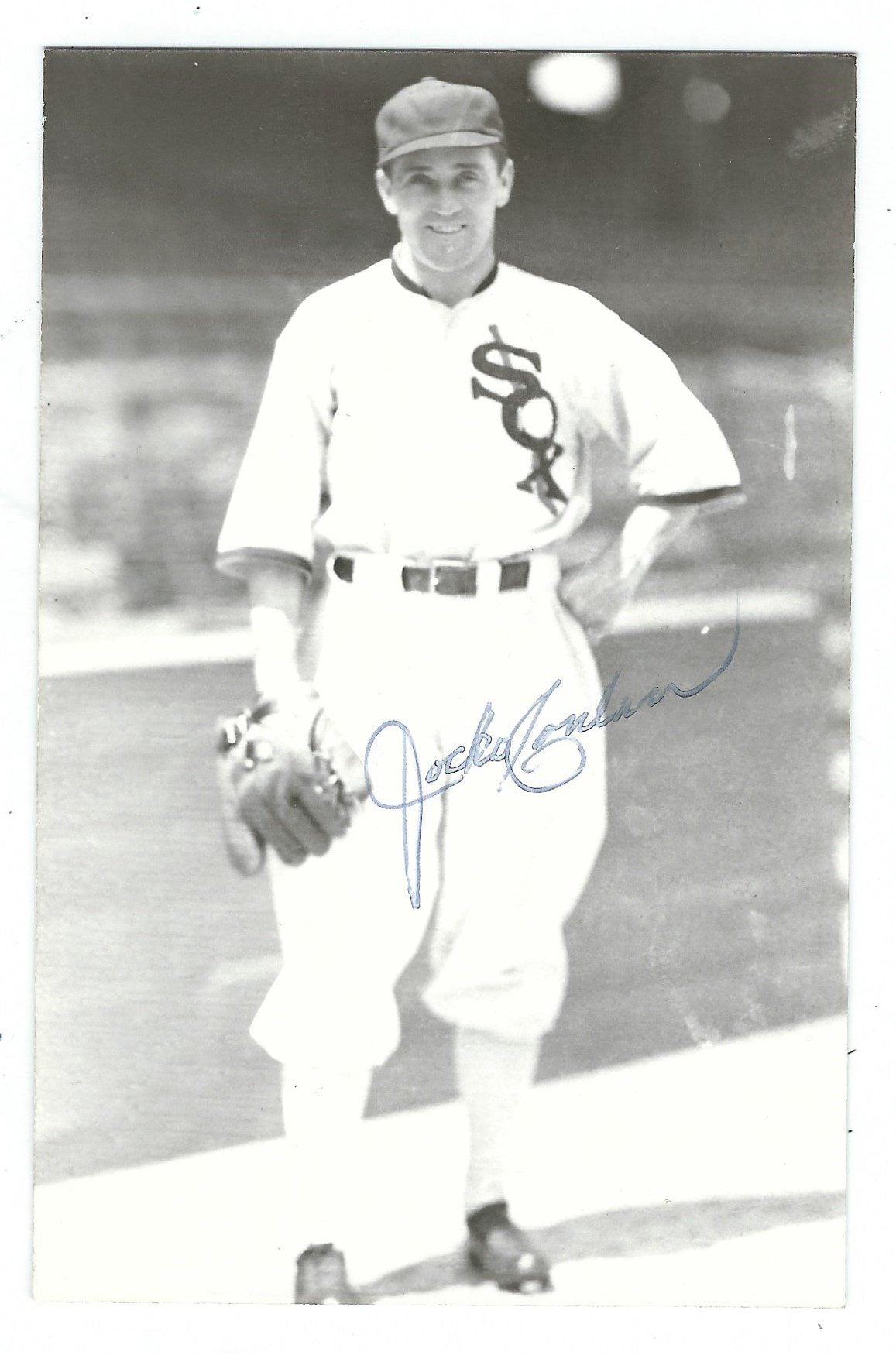 Autographed Jocko Conlan Chicago White Sox BxW Rowe Post Card