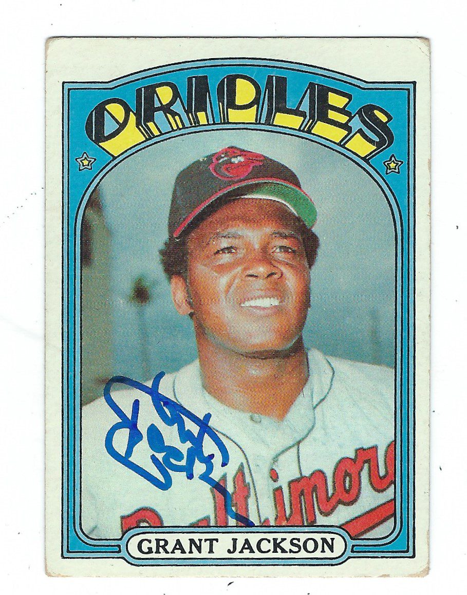 Autographed GRANT JACKSON 1972 Topps Card
