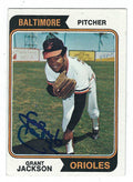 Autographed GRANT JACKSON Baltimore Orioles 1974 Topps  Card