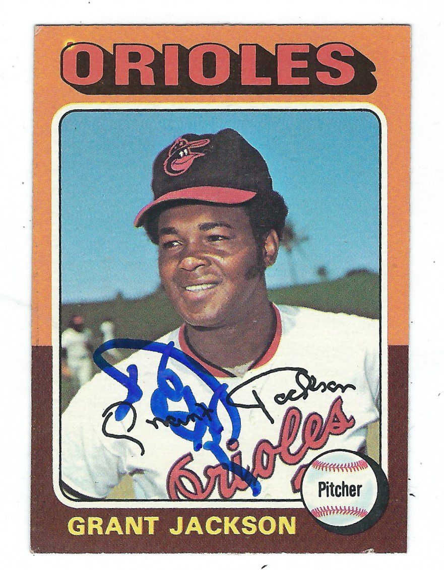 Autographed GRANT JACKSON 1975 Topps Card
