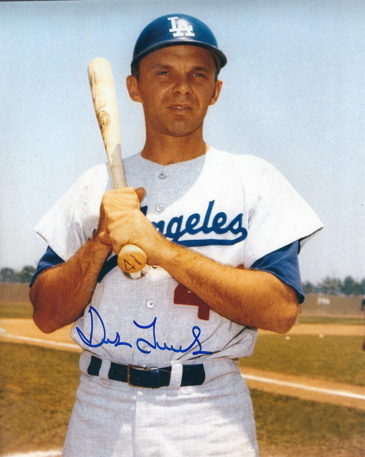 AUTOGRAPHED DICK TRACEWSKI 8X10 Los Angeles Dodgers Photo