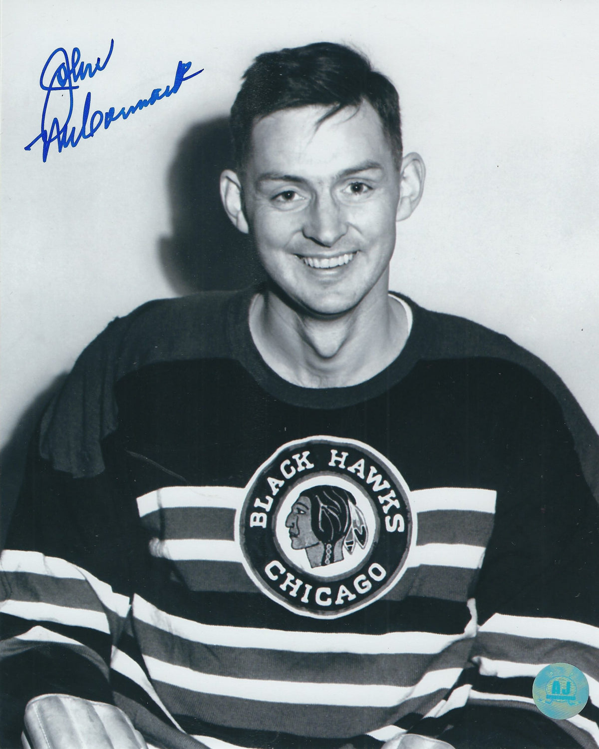 Autographed JOHN MCCORMACK 8X10 Chicago Blackhawks Photo