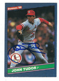 Autographed JOHN TUDOR 1986 Donruss Card