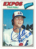 Autographed TIM FOLI 1977 Topps Card