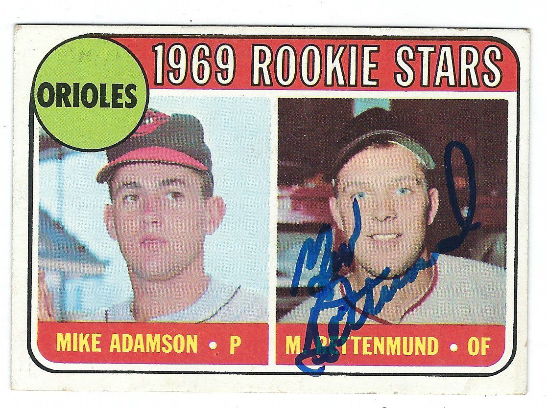 Autographed MERV RETTENMUND 1969 Topps Card