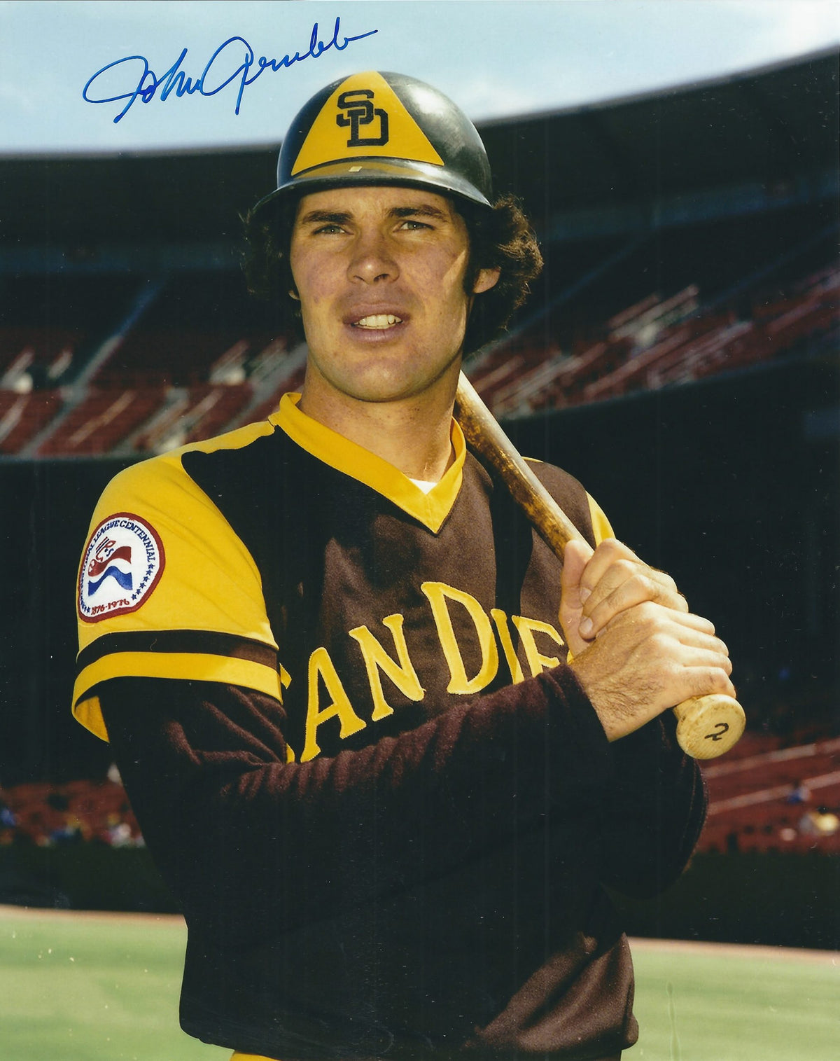 AUTOGRAPHED JOHN GRUBB 8X10 San Diego Padres photo