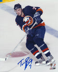 Autographed TRENT HUNTER 8X10 New York Islanders Photo