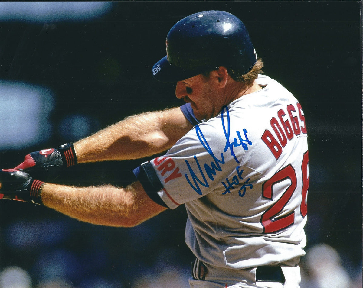 Autographed WADE BOGGS 8X10 Boston Red Sox photo