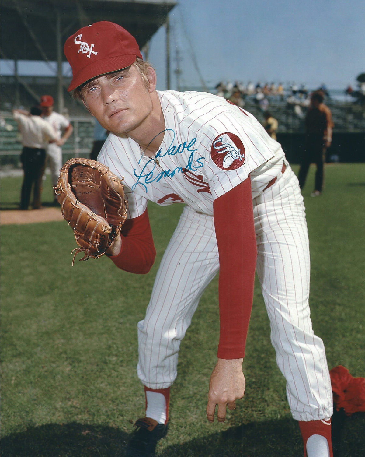 AUTOGRAPHED DAVE LEMONDS 8X10 Chicago White Sox Photo
