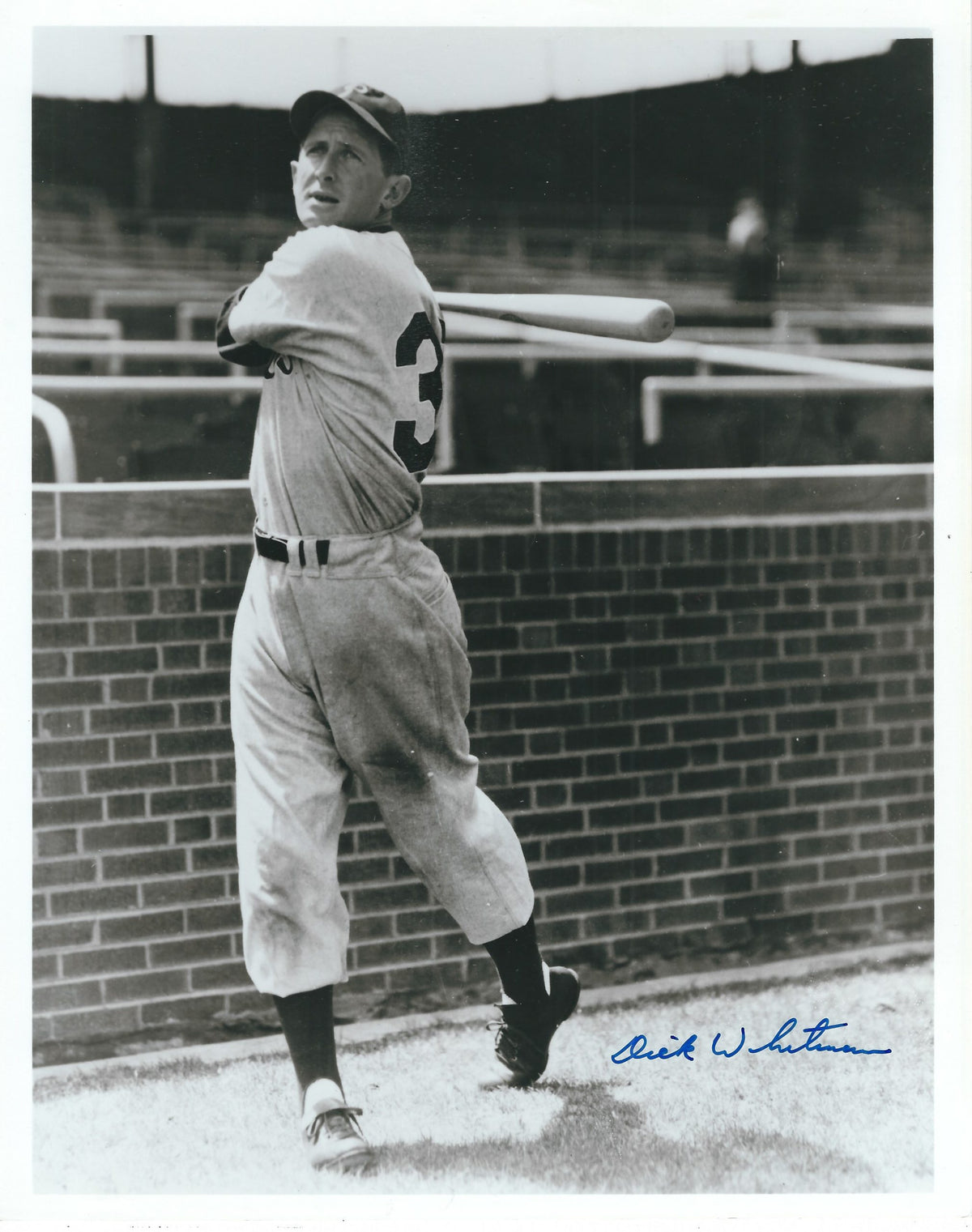 AUTOGRAPHED DICK WHITMAN 8X10 Philadelphia Phillies Photo