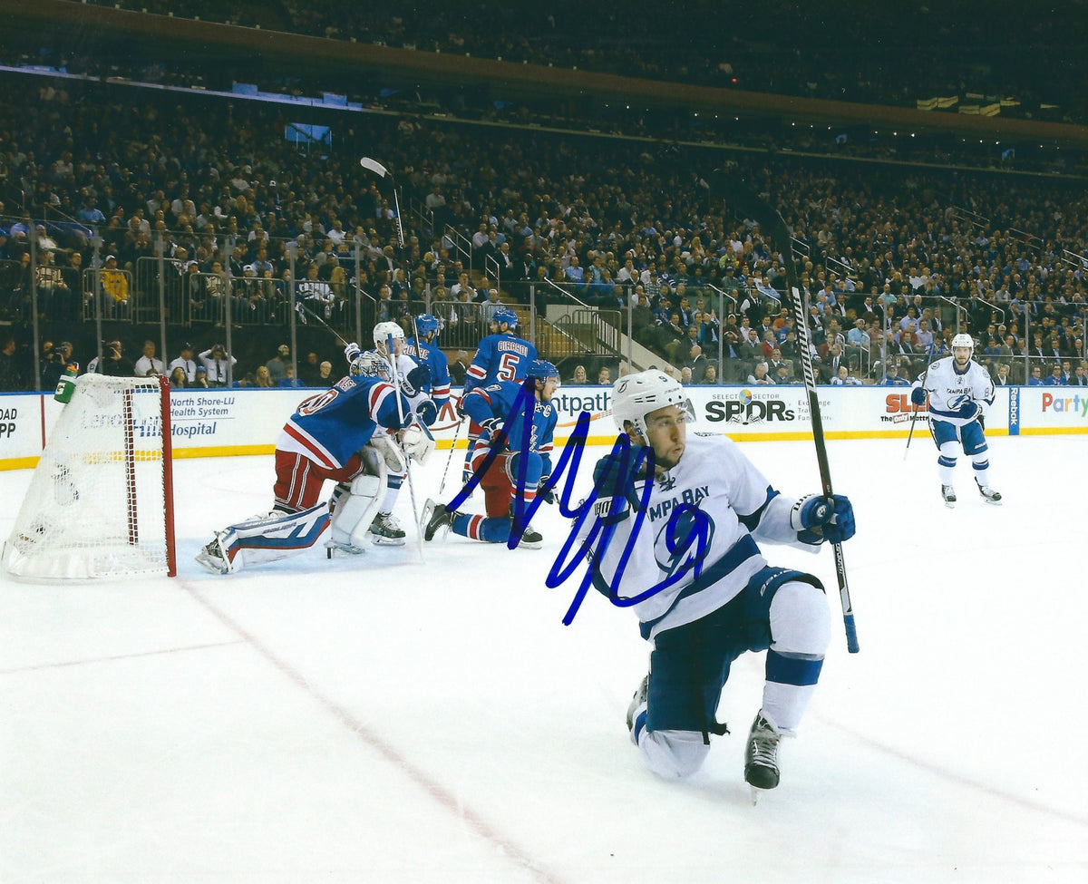 Autographed Tyler Johnson Tampa Bay Lightning photo